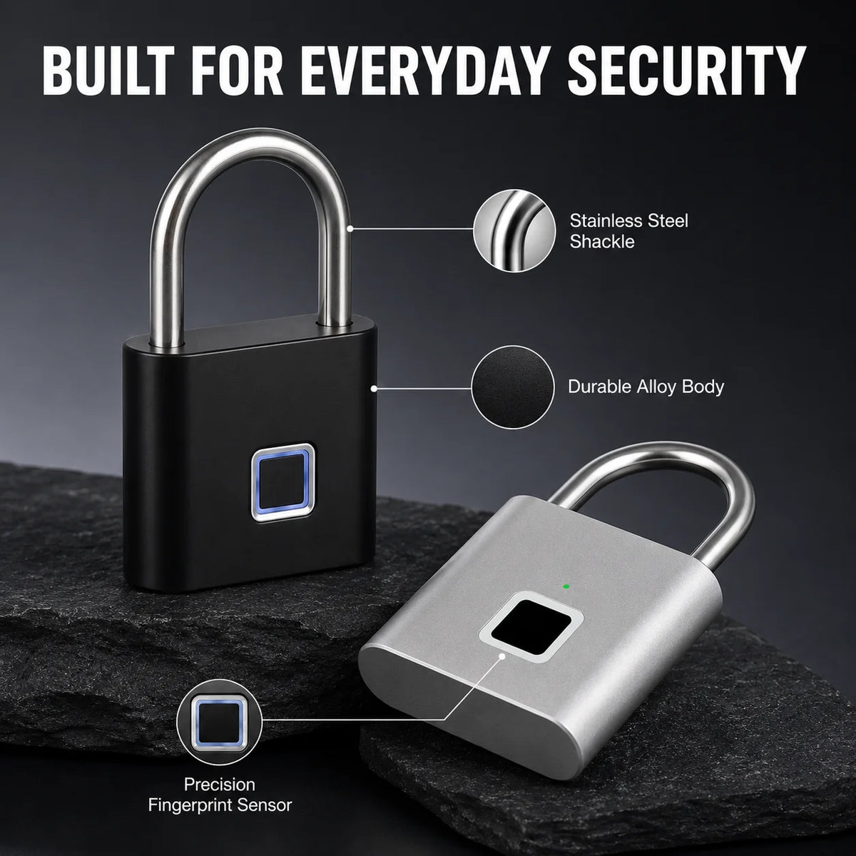 Rechargeable fingerprint padlock – photo 2 of 7