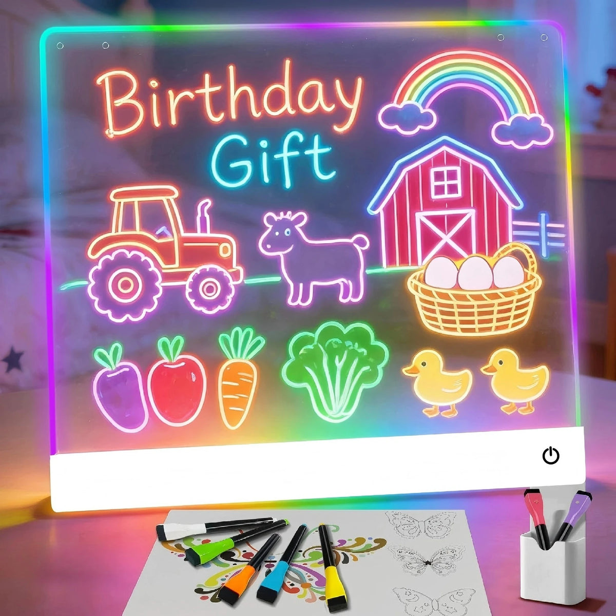 Circuit Supply LED Note Board, a light-up acrylic drawing and message board