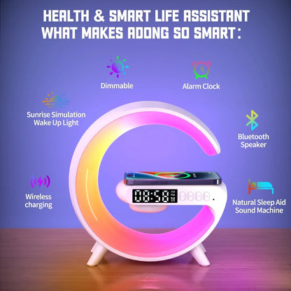 Charger Lamp with RGB light, Bluetooth speaker and wireless charger – photo 3 of 6