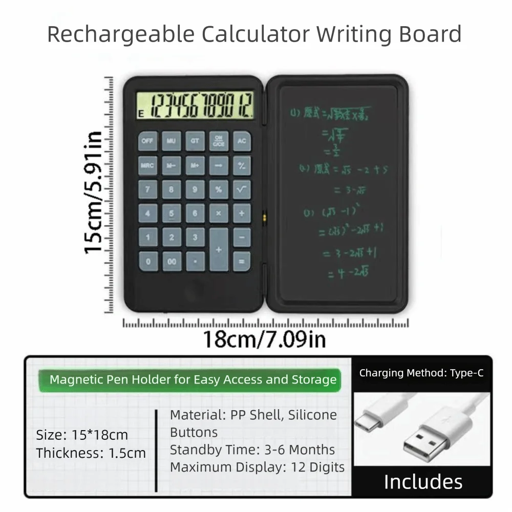 LCD calculator with writing pad – photo 5 of 9