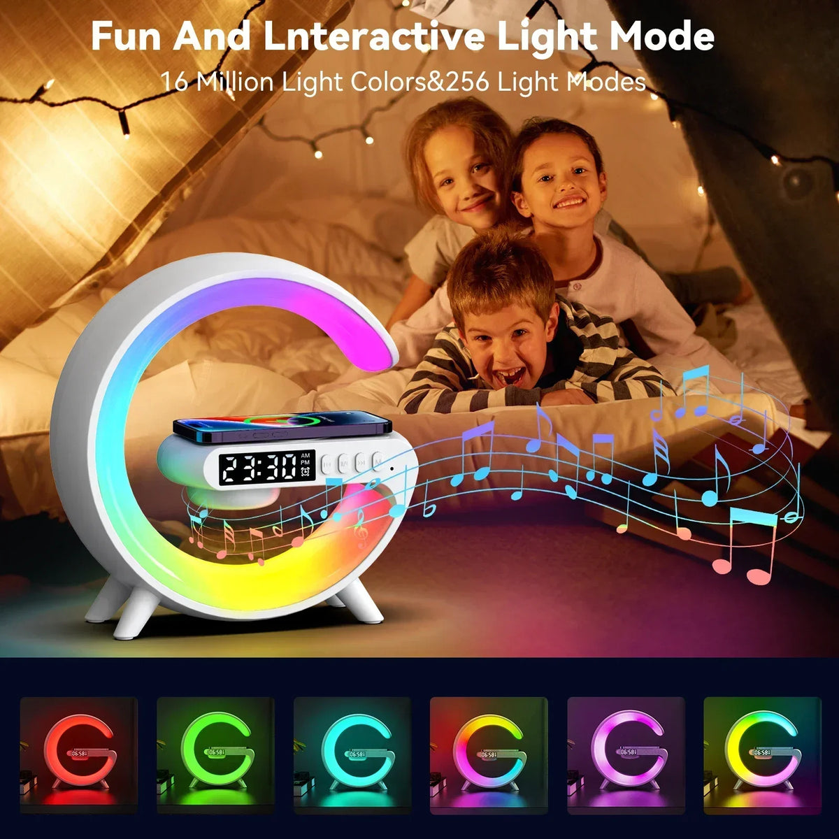 Charger Lamp with RGB light, Bluetooth speaker and wireless charger – photo 2 of 6