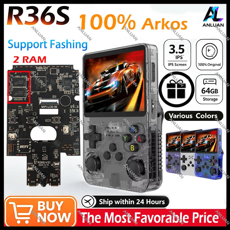 R36S retro handheld game console with 3.5-inch IPS screen – gallery photo 1